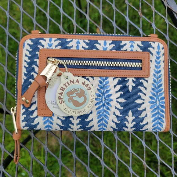Spartina 449 Leather Wallet Crossbody bag - Picture 2 of 10